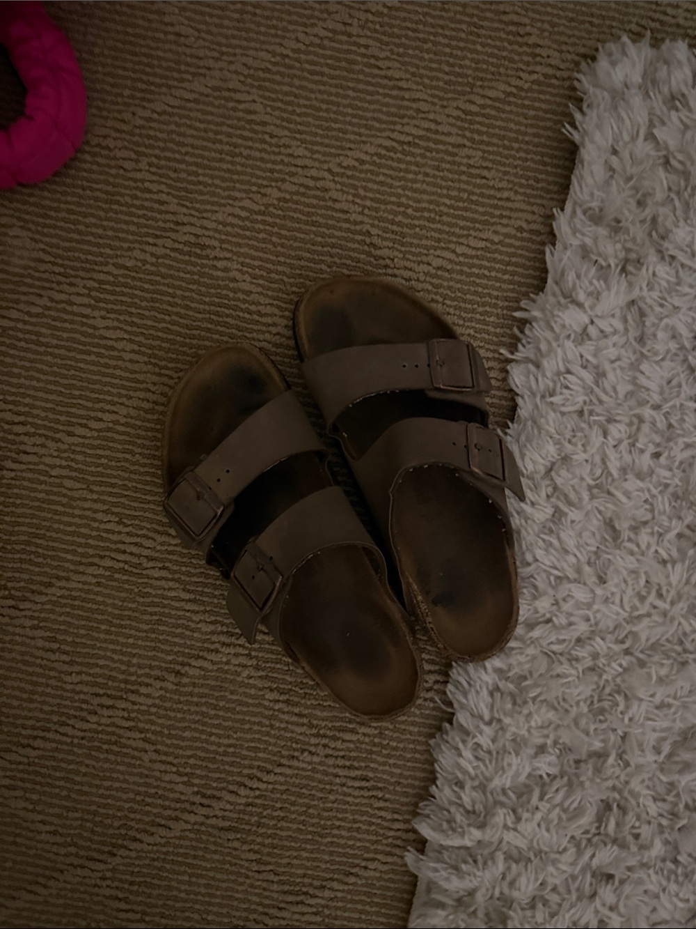 Birkenstock Brown Double Buckle Slide Sandals